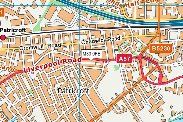 M30 0FE map - OS VectorMap District (Ordnance Survey) M30 0FE map - OS VectorMap District (Ordnance Survey)