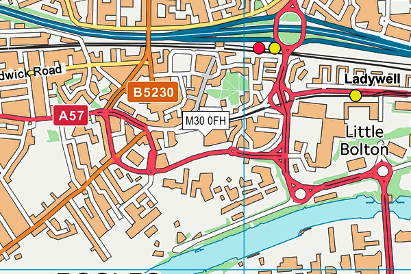M30 0FH map - OS VectorMap District (Ordnance Survey)