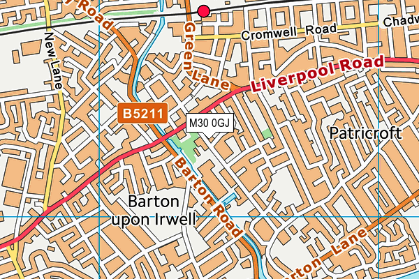 M30 0GJ map - OS VectorMap District (Ordnance Survey)