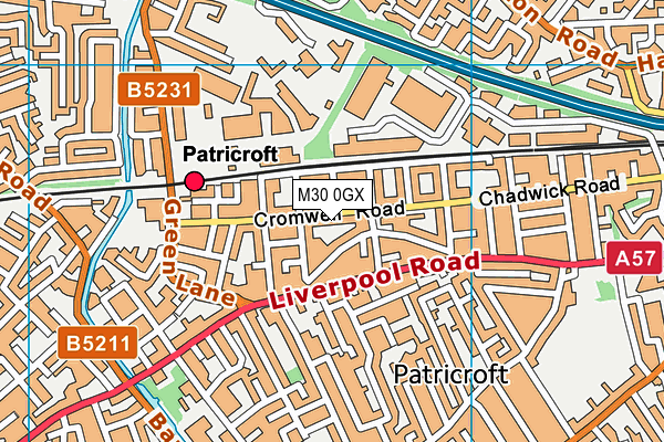M30 0GX map - OS VectorMap District (Ordnance Survey) M30 0GX map - OS VectorMap District (Ordnance Survey)