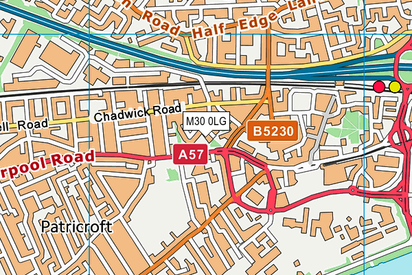M30 0LG map - OS VectorMap District (Ordnance Survey) M30 0LG map - OS VectorMap District (Ordnance Survey)