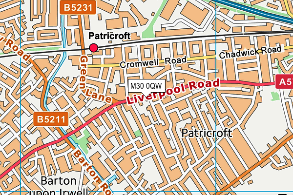 M30 0QW map - OS VectorMap District (Ordnance Survey) M30 0QW map - OS VectorMap District (Ordnance Survey)