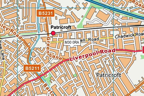 M30 0RA map - OS VectorMap District (Ordnance Survey) M30 0RA map - OS VectorMap District (Ordnance Survey)