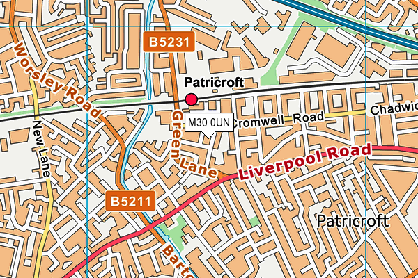 M30 0UN map - OS VectorMap District (Ordnance Survey) M30 0UN map - OS VectorMap District (Ordnance Survey)