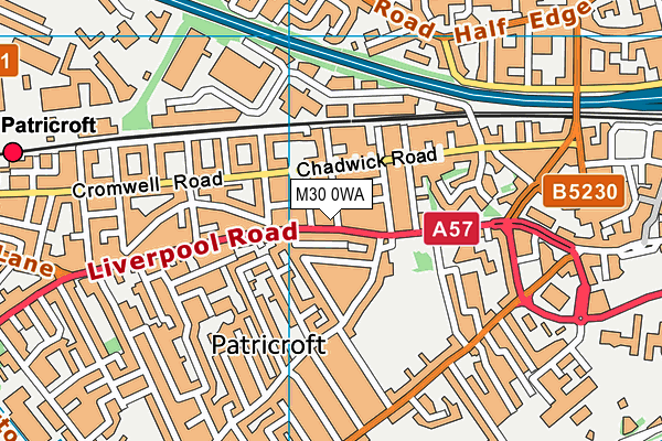 M30 0WA map - OS VectorMap District (Ordnance Survey) M30 0WA map - OS VectorMap District (Ordnance Survey)