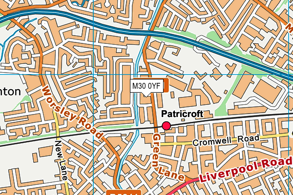 M30 0YF map - OS VectorMap District (Ordnance Survey) M30 0YF map - OS VectorMap District (Ordnance Survey)