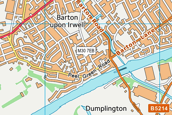 M30 7EB map - OS VectorMap District (Ordnance Survey) M30 7EB map - OS VectorMap District (Ordnance Survey)