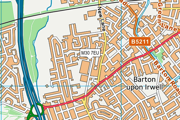 M30 7EU map - OS VectorMap District (Ordnance Survey)