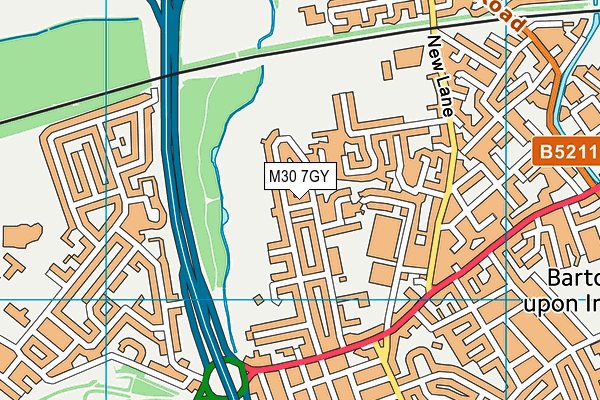 M30 7GY map - OS VectorMap District (Ordnance Survey) M30 7GY map - OS VectorMap District (Ordnance Survey)