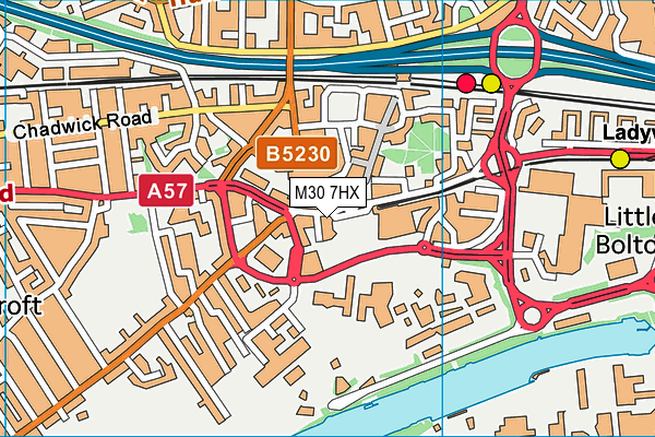 M30 7HX map - OS VectorMap District (Ordnance Survey)