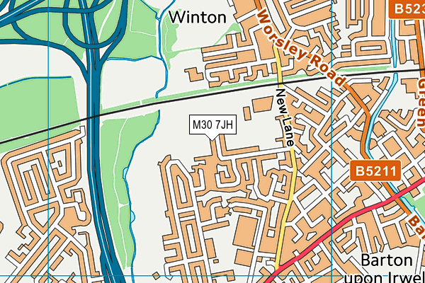 M30 7JH map - OS VectorMap District (Ordnance Survey) M30 7JH map - OS VectorMap District (Ordnance Survey)