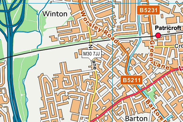M30 7JJ map - OS VectorMap District (Ordnance Survey) M30 7JJ map - OS VectorMap District (Ordnance Survey)