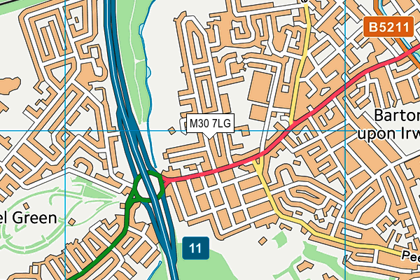 M30 7LG map - OS VectorMap District (Ordnance Survey) M30 7LG map - OS VectorMap District (Ordnance Survey)