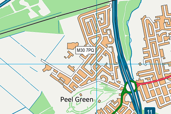 M30 7PQ map - OS VectorMap District (Ordnance Survey) M30 7PQ map - OS VectorMap District (Ordnance Survey)