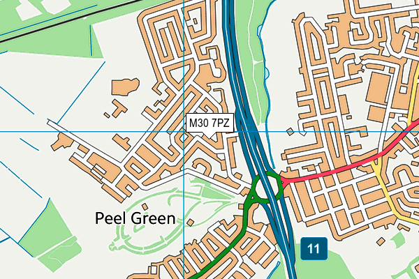 M30 7PZ map - OS VectorMap District (Ordnance Survey) M30 7PZ map - OS VectorMap District (Ordnance Survey)