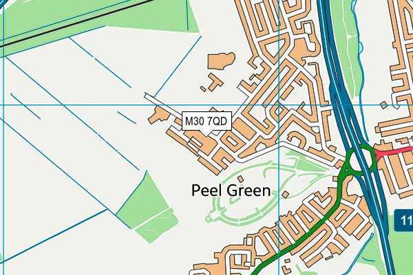M30 7QD map - OS VectorMap District (Ordnance Survey) M30 7QD map - OS VectorMap District (Ordnance Survey)