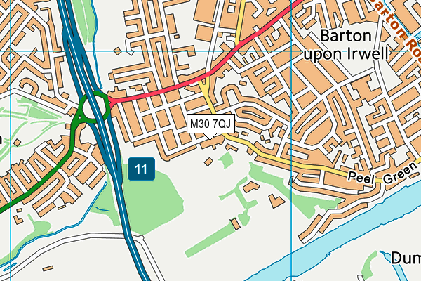 M30 7QJ map - OS VectorMap District (Ordnance Survey)