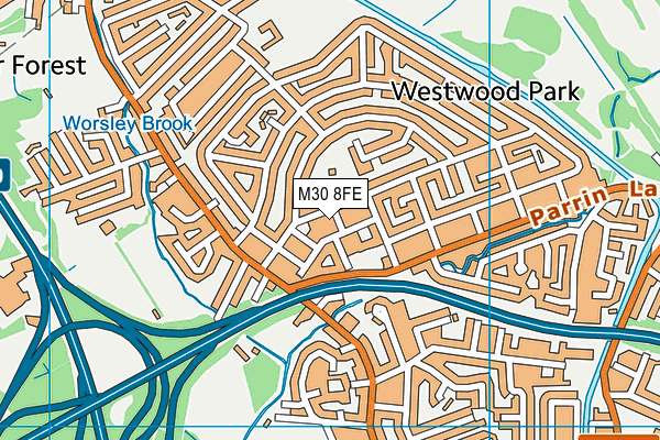 M30 8FE map - OS VectorMap District (Ordnance Survey) M30 8FE map - OS VectorMap District (Ordnance Survey)