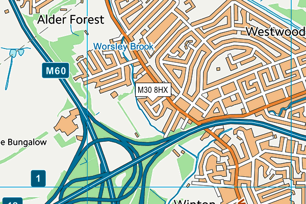M30 8HX map - OS VectorMap District (Ordnance Survey) M30 8HX map - OS VectorMap District (Ordnance Survey)