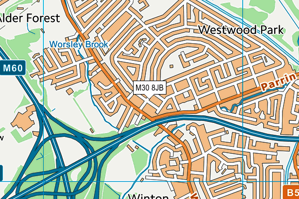 M30 8JB map - OS VectorMap District (Ordnance Survey) M30 8JB map - OS VectorMap District (Ordnance Survey)