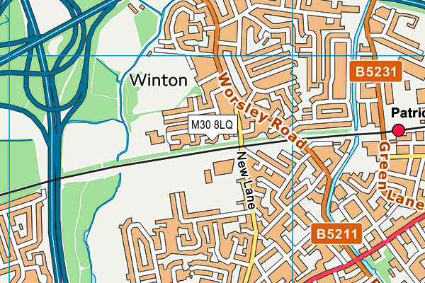 M30 8LQ map - OS VectorMap District (Ordnance Survey)