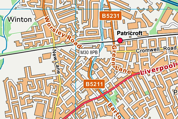 M30 8PB map - OS VectorMap District (Ordnance Survey) M30 8PB map - OS VectorMap District (Ordnance Survey)