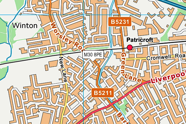 M30 8PE map - OS VectorMap District (Ordnance Survey) M30 8PE map - OS VectorMap District (Ordnance Survey)