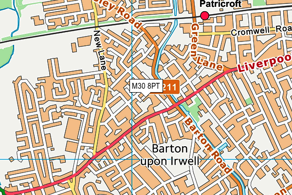 M30 8PT map - OS VectorMap District (Ordnance Survey) M30 8PT map - OS VectorMap District (Ordnance Survey)