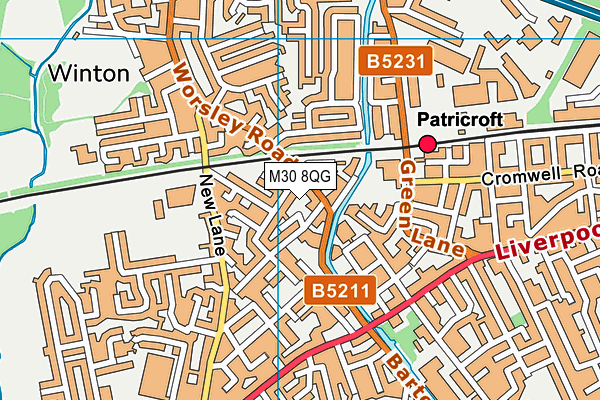 M30 8QG map - OS VectorMap District (Ordnance Survey) M30 8QG map - OS VectorMap District (Ordnance Survey)