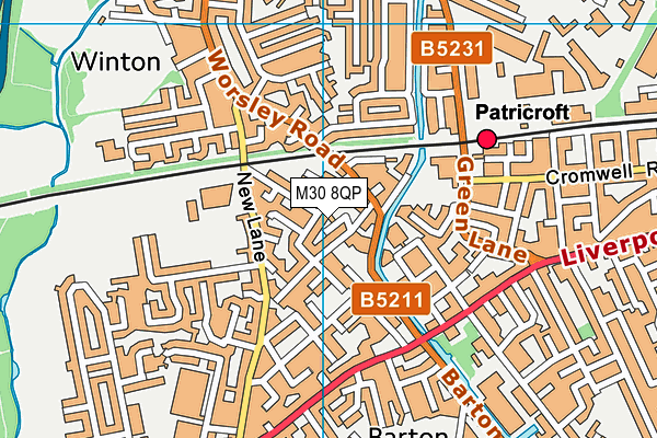 M30 8QP map - OS VectorMap District (Ordnance Survey) M30 8QP map - OS VectorMap District (Ordnance Survey)