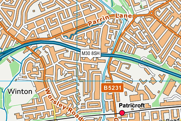 M30 8SH map - OS VectorMap District (Ordnance Survey) M30 8SH map - OS VectorMap District (Ordnance Survey)