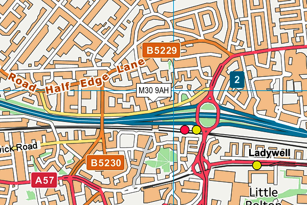 M30 9AH map - OS VectorMap District (Ordnance Survey) M30 9AH map - OS VectorMap District (Ordnance Survey)