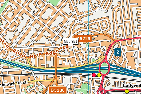 M30 9BJ map - OS VectorMap District (Ordnance Survey) M30 9BJ map - OS VectorMap District (Ordnance Survey)