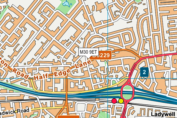 M30 9ET map - OS VectorMap District (Ordnance Survey) M30 9ET map - OS VectorMap District (Ordnance Survey)