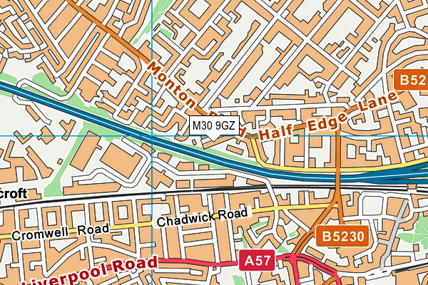 M30 9GZ map - OS VectorMap District (Ordnance Survey)