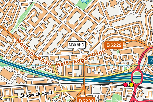 M30 9HD map - OS VectorMap District (Ordnance Survey)