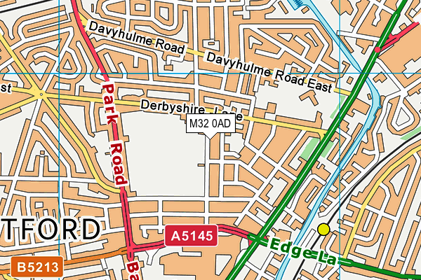 M32 0AD map - OS VectorMap District (Ordnance Survey)