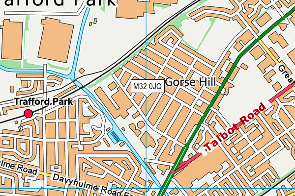M32 0JQ map - OS VectorMap District (Ordnance Survey) M32 0JQ map - OS VectorMap District (Ordnance Survey)
