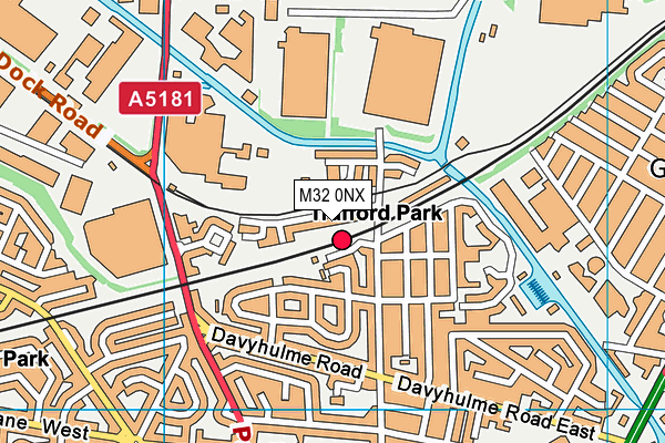 M32 0NX map - OS VectorMap District (Ordnance Survey) M32 0NX map - OS VectorMap District (Ordnance Survey)