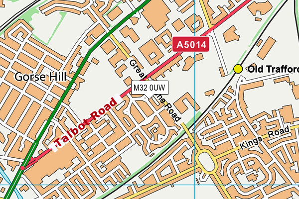 M32 0UW map - OS VectorMap District (Ordnance Survey) M32 0UW map - OS VectorMap District (Ordnance Survey)