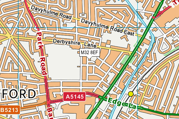 M32 8EF map - OS VectorMap District (Ordnance Survey) M32 8EF map - OS VectorMap District (Ordnance Survey)