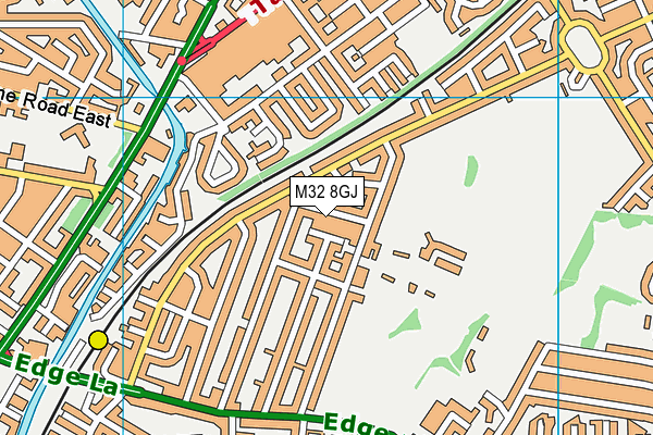 M32 8GJ map - OS VectorMap District (Ordnance Survey) M32 8GJ map - OS VectorMap District (Ordnance Survey)