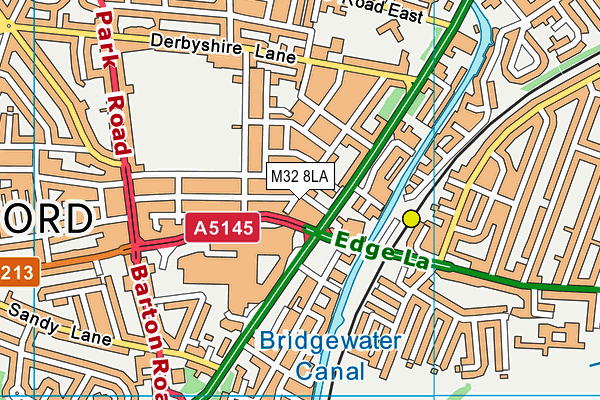 M32 8LA map - OS VectorMap District (Ordnance Survey) M32 8LA map - OS VectorMap District (Ordnance Survey)