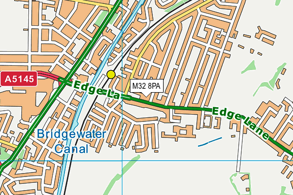 M32 8PA map - OS VectorMap District (Ordnance Survey) M32 8PA map - OS VectorMap District (Ordnance Survey)