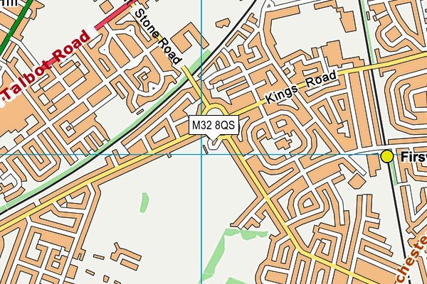 M32 8QS map - OS VectorMap District (Ordnance Survey) M32 8QS map - OS VectorMap District (Ordnance Survey)