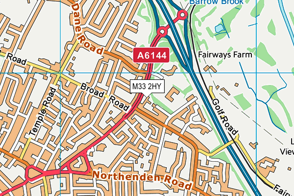 M33 2HY map - OS VectorMap District (Ordnance Survey) M33 2HY map - OS VectorMap District (Ordnance Survey)