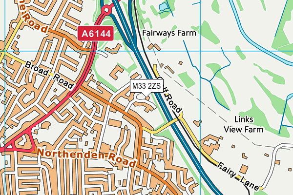 M33 2ZS map - OS VectorMap District (Ordnance Survey)