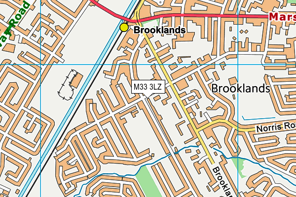 M33 3LZ map - OS VectorMap District (Ordnance Survey) M33 3LZ map - OS VectorMap District (Ordnance Survey)