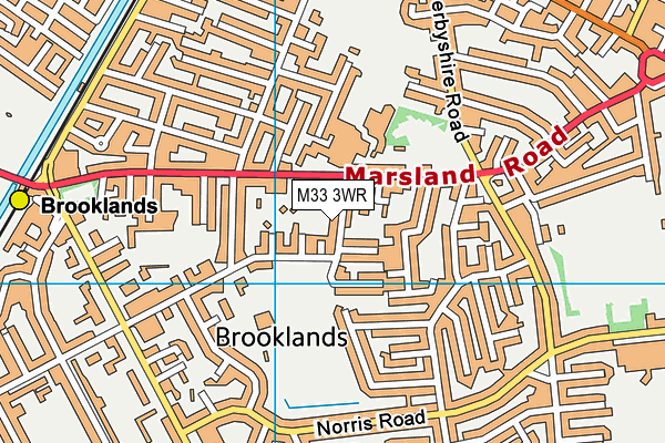 M33 3WR map - OS VectorMap District (Ordnance Survey)