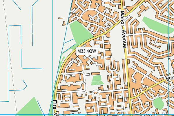 M33 4QW map - OS VectorMap District (Ordnance Survey) M33 4QW map - OS VectorMap District (Ordnance Survey)